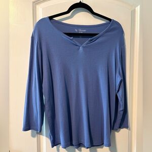 Chico's Indigo 3/4th Sleeve Top